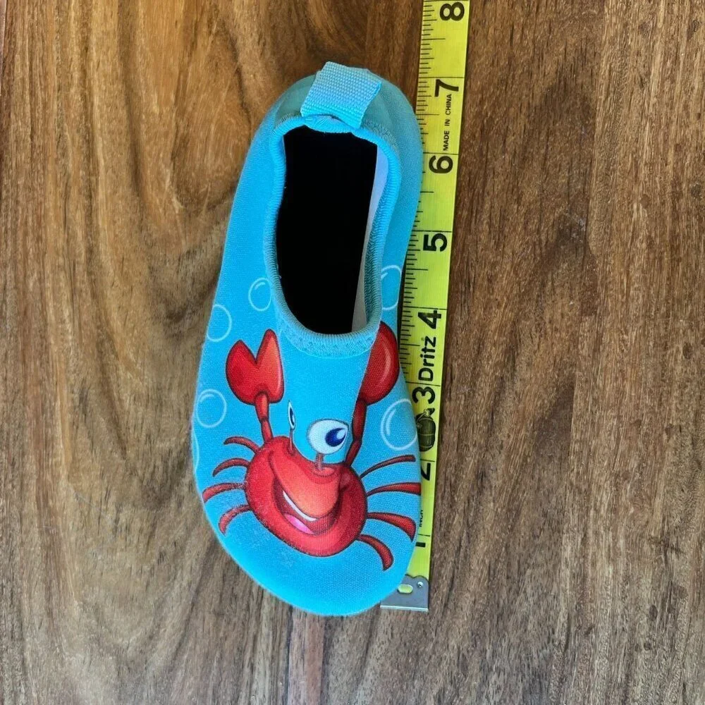 Toddler Crab Water Shoes Non-Slip Sole Quick-Dry Aqua Socks Lightweight & Comfor